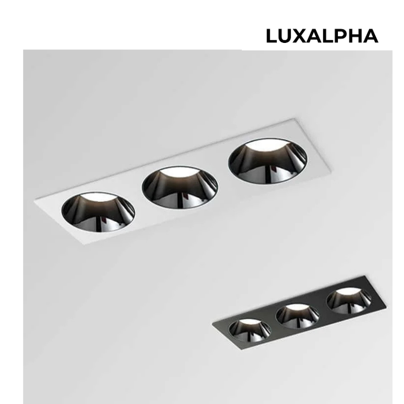 Đèn Downlight Âm Trần Ba Bóng Hình Chữ Nhật LUXALPHA