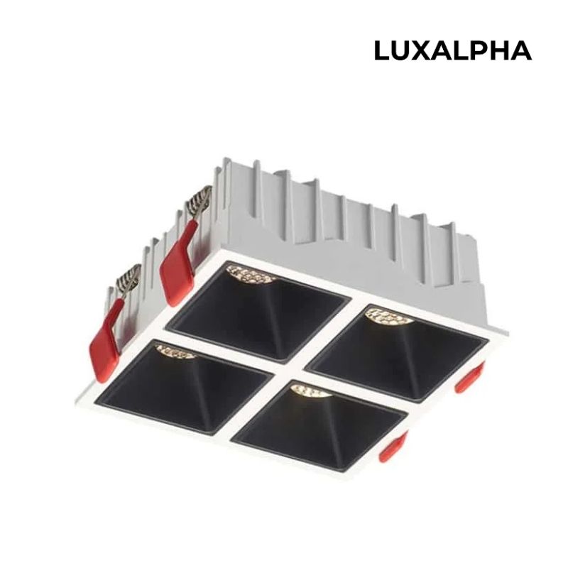 Đèn Downlight Âm Trần Bốn Bóng LUXALPHA