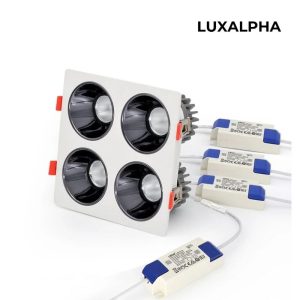 LUXALPHA Downlight Âm Trần Bốn Bóng