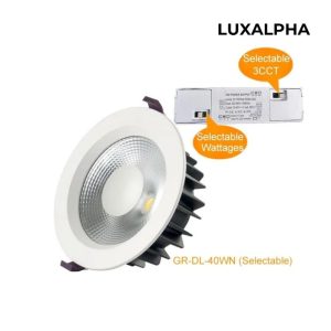 LUXALPHA Downlight có thể lựa chọn công tắc DIP CCT & Công Suất