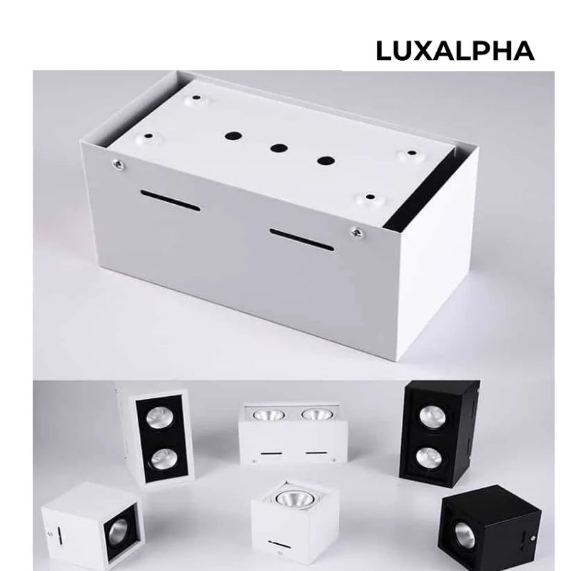 Đèn Ốp Trần Hộp Vuông Đơn và Đôi LUXALPHA