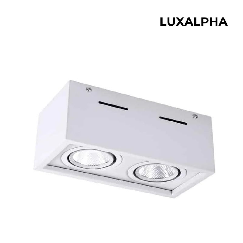 Đèn Ốp Trần Hộp Vuông Đơn và Đôi LUXALPHA