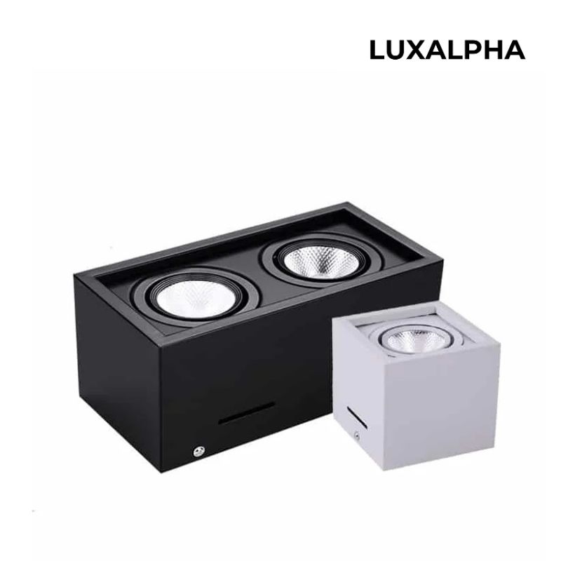 Đèn Ốp Trần Hộp Vuông Đơn và Đôi LUXALPHA